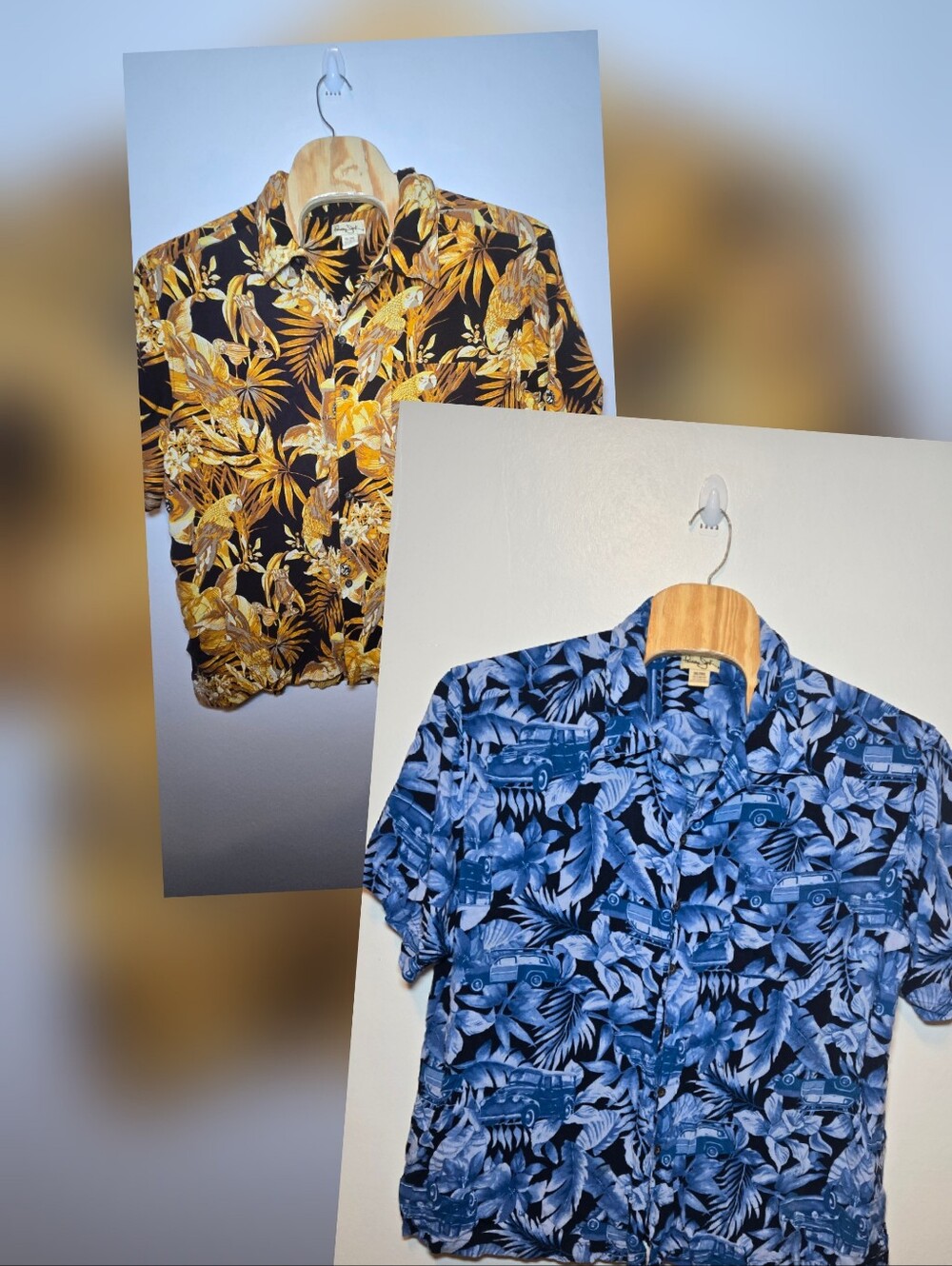 Lot 2 Mens 3XL Panama Jack Short Sleeve Button Up Shirts Tropical Island Beach